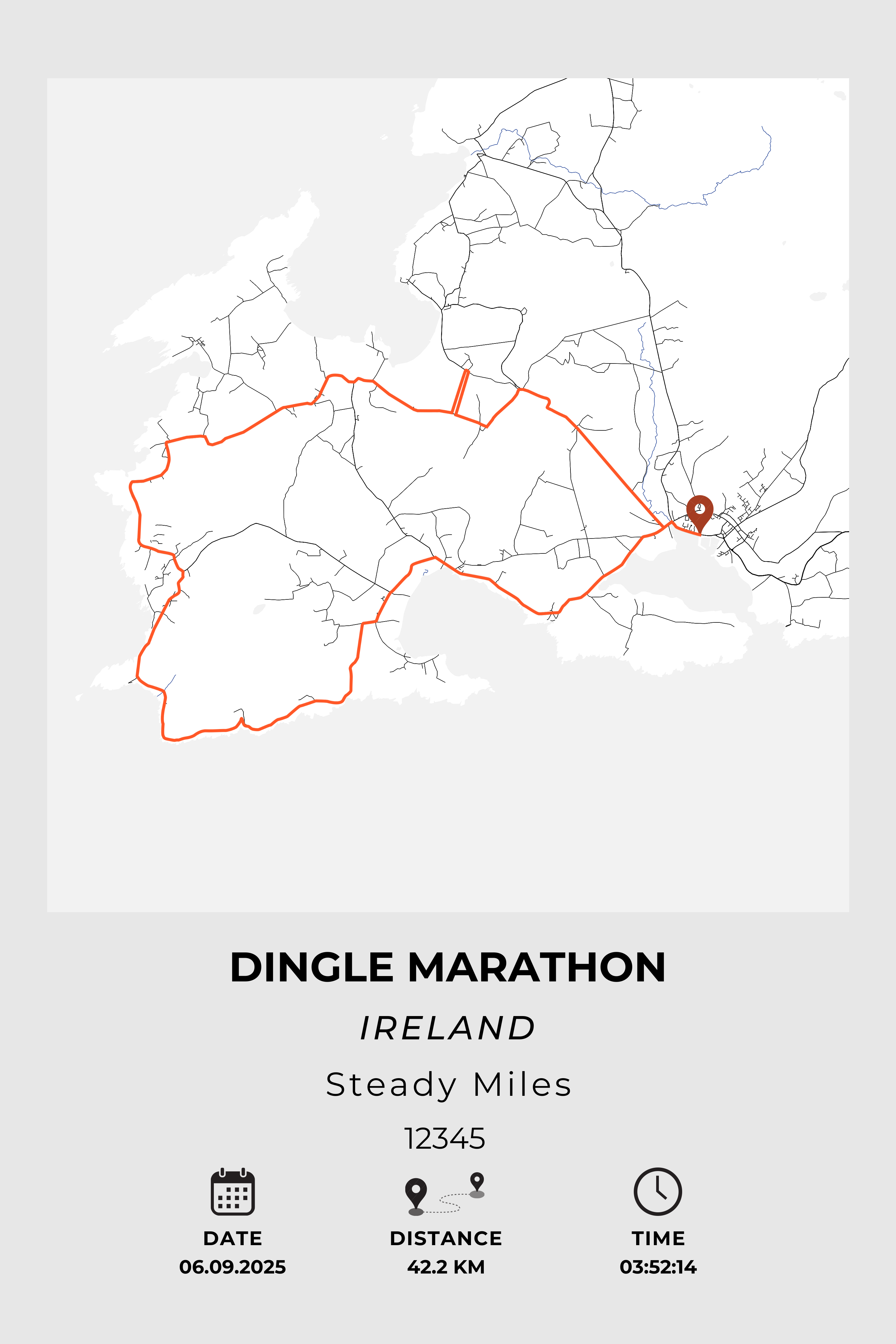 Dingle Marathon Personalised Print