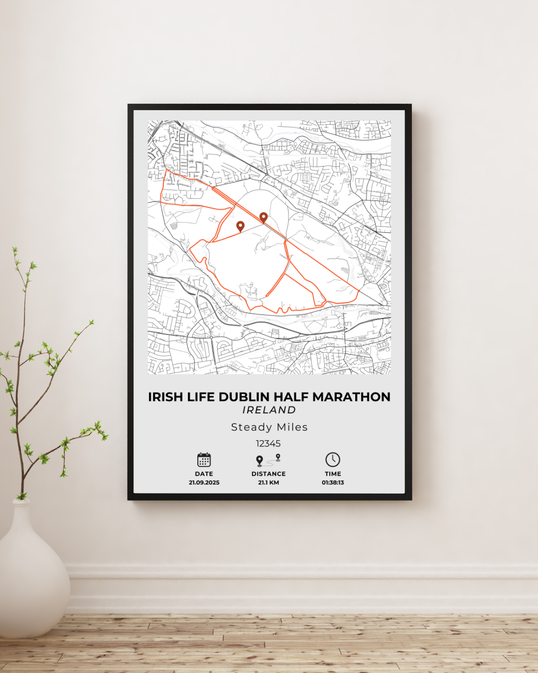 Irish Life Dublin Half Marathon Personalised Print